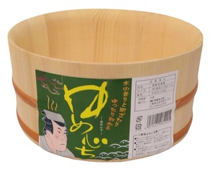 【人気】市原木工所 洗面器 湯桶 木製 22×11cm ベージュ 82905