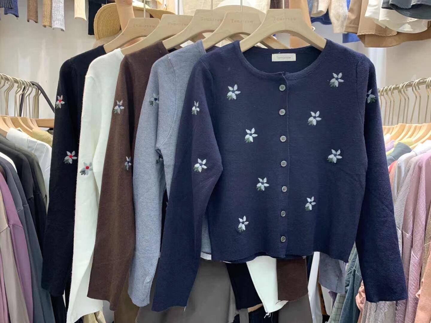 花柄カーディガン