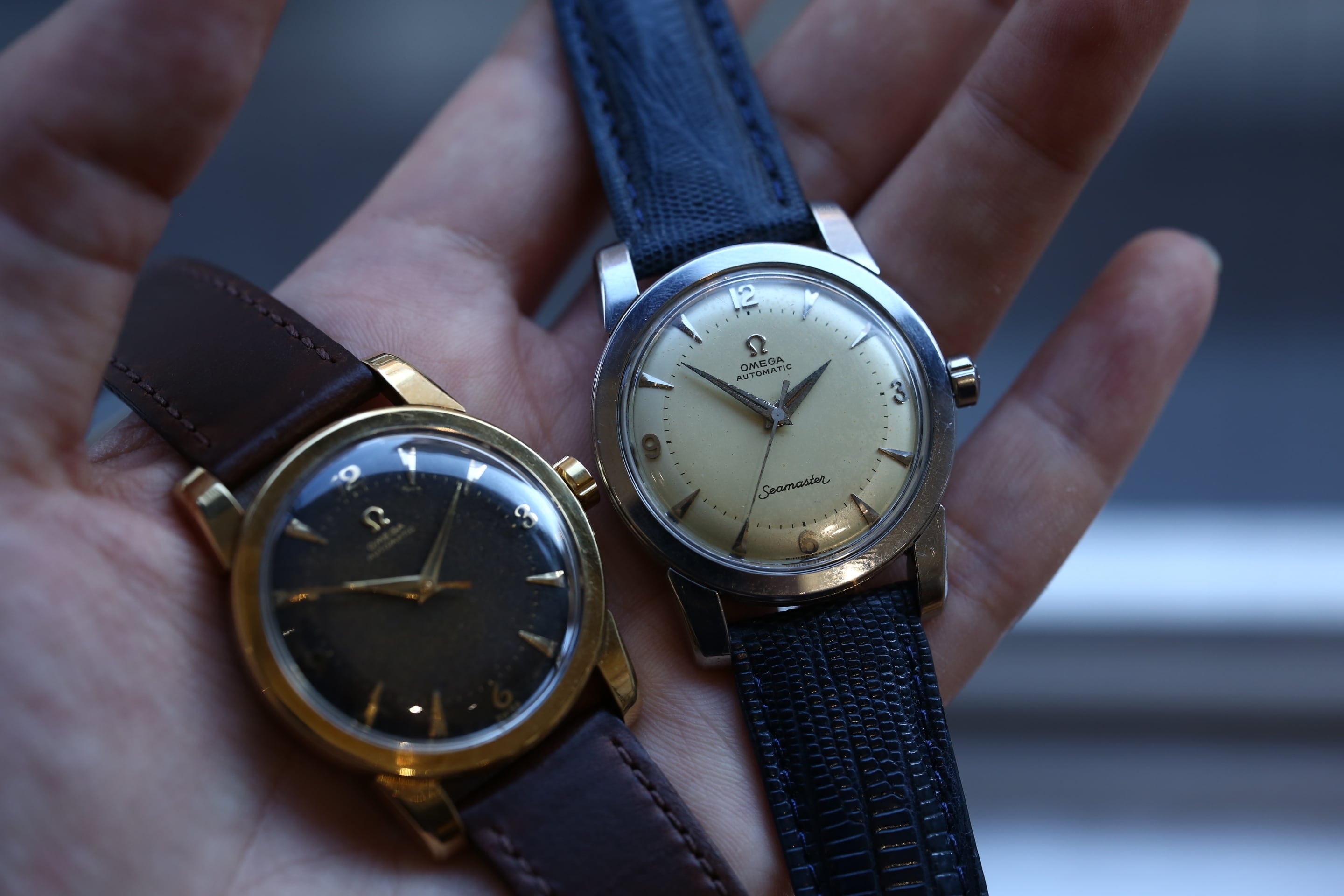 OMEGA】 1950's オメガ シーマスターハーフローター ブレゲ風 OMEGA】 1950's オメガ シーマスターハーフローター ブレゲ風