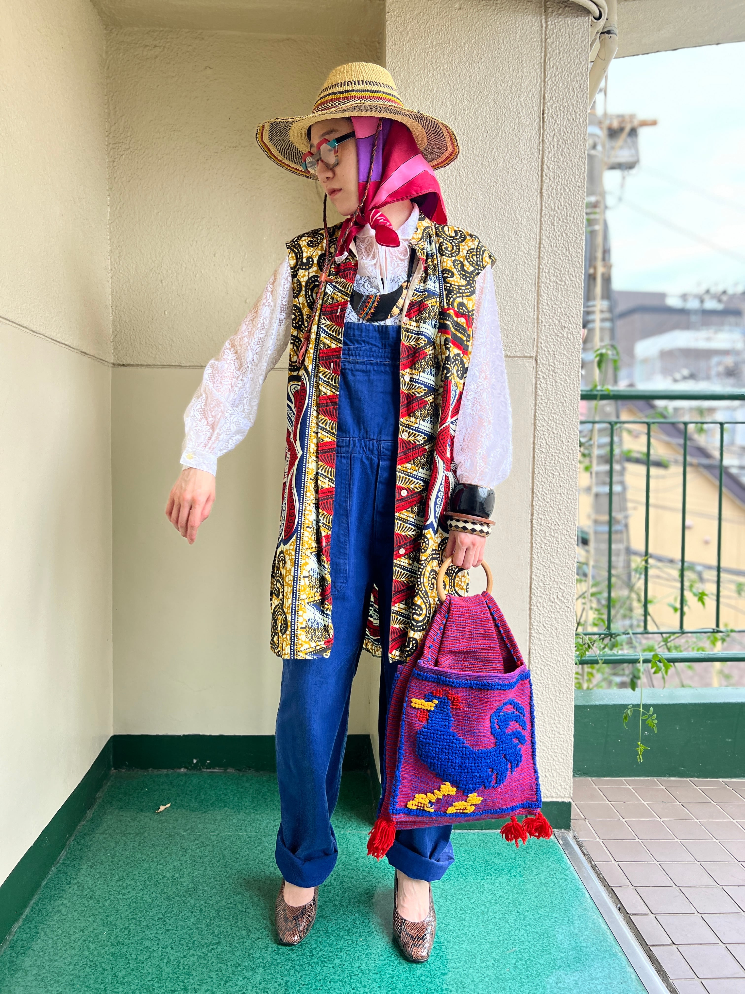 Vintage handmade bird bag ( ヴィンテージ ハンドメイド 鳥 × ウッド