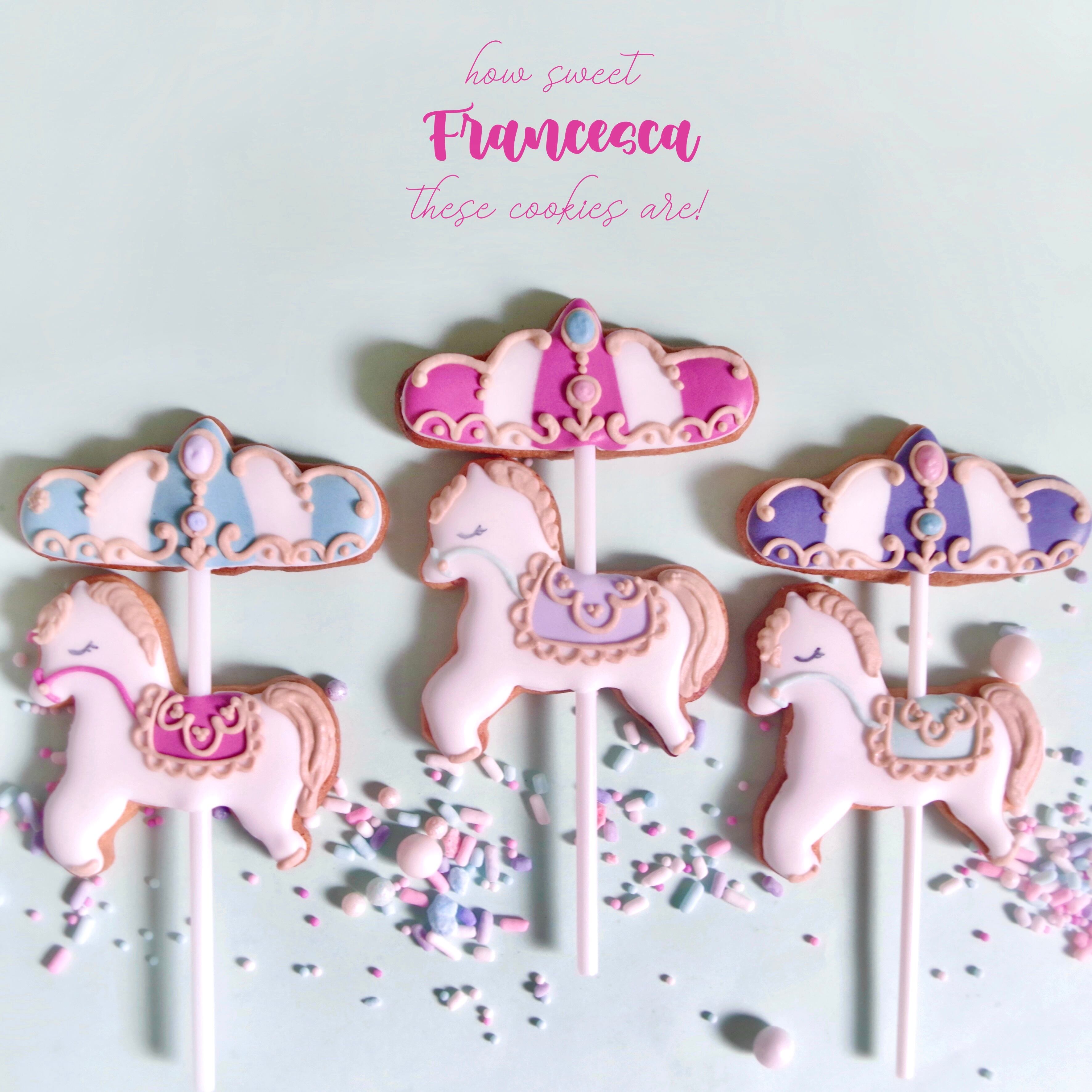 メリーゴーランドのアイシングクッキー