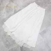 社交ダンス 衣装 スタンダード スカート レッスンウェア レディース Papillon ホワイト系 白 無地 フォーマル 練習着 シンプル ラウンドネック 丈長め フレアスカート ひらひら スカート単品 白スカート フォーマル練習 ダンスレッスン ダンス衣装 スタンダード用 ウエスト調整 きれいめ 清楚 無地シンプル ポリエステル 伸縮性 ポケットなし ファスナー ペチコート風 シワになりにくい ヨーロピアン ダンス ウェア 婦人用 レディース用 白コーデ 上品 エレガント コーデ映え コーラス 文化祭