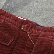 BURBERRY 2tuck corduroy pants wine red