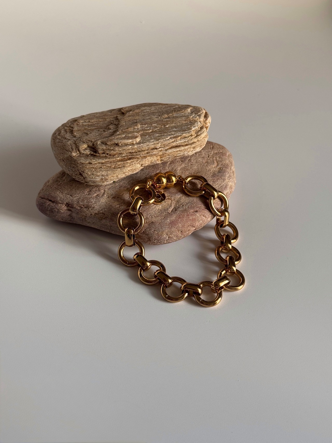 《2color》Round Chain Bracelet［SSB035］