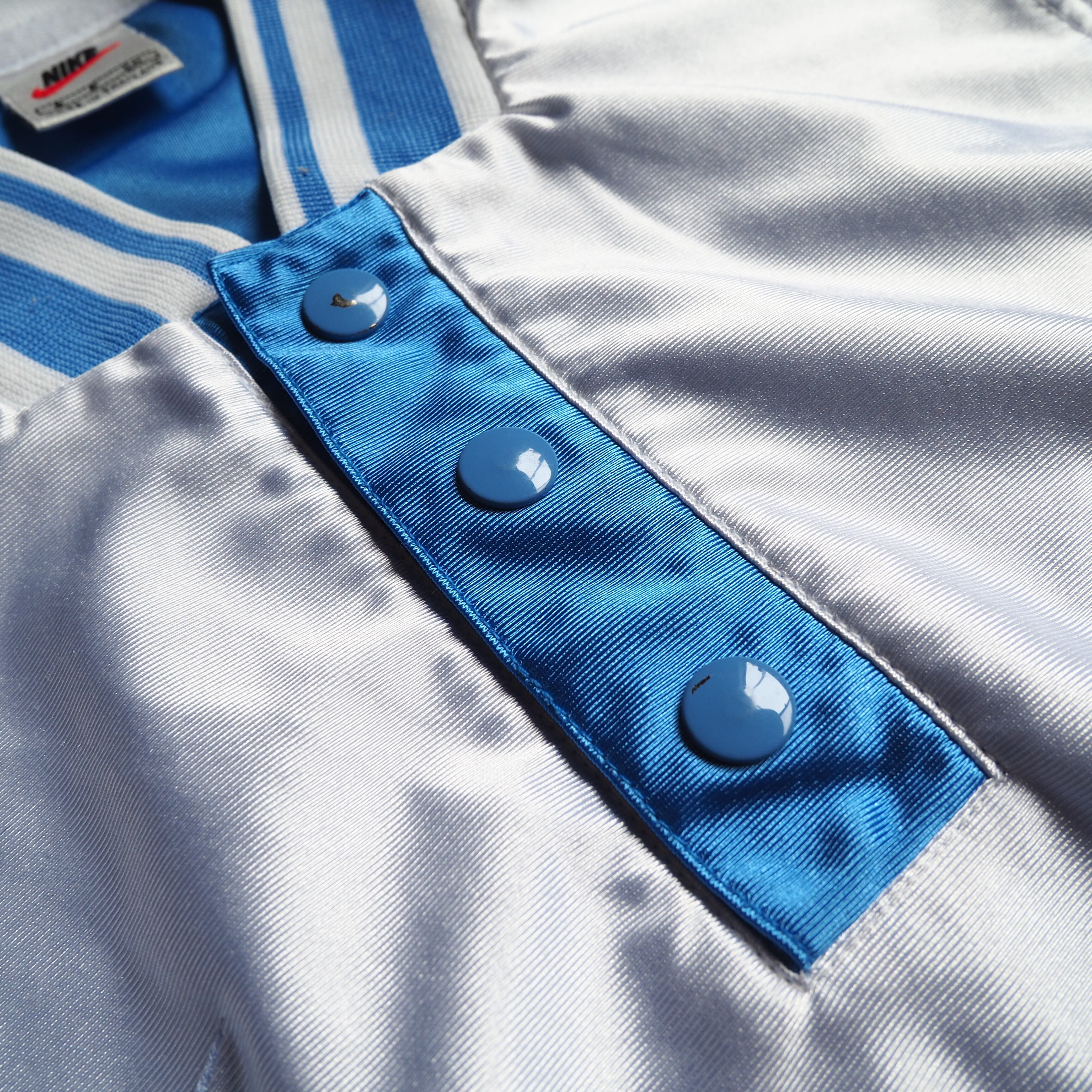 2000s ” NIKE ” Light Blue × White Bi color Game shirt