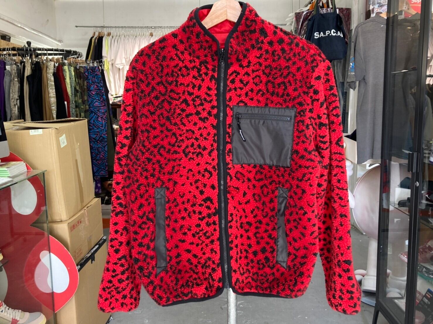 Supreme Leopard Fleece Reversible jacket