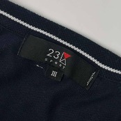 23区 SPORT ニジュウサンク ハーフジップ 鹿の子 長袖シャツ 3/ネイビー レディース