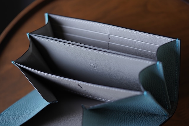 【受注生産品】ギャルソンウォレット スカイ