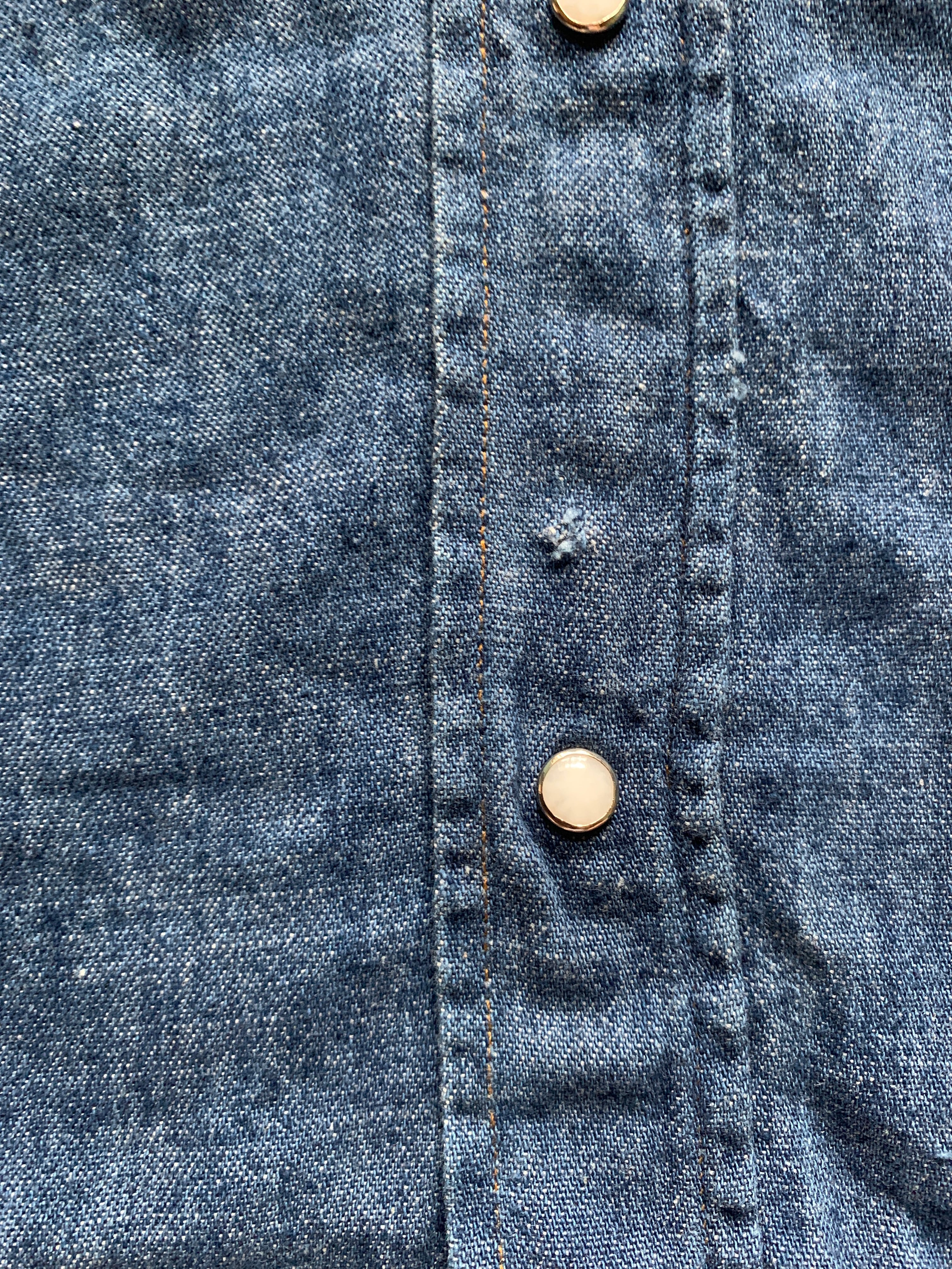 70's Levi's 60649-1117 デニムウエスタンシャツ オレンジタブ  USA製