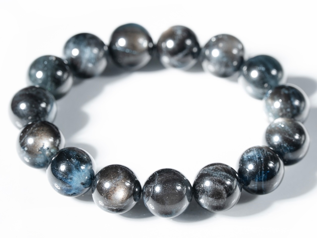 No.1941 ブラックスターアクアマリンブレスレット
