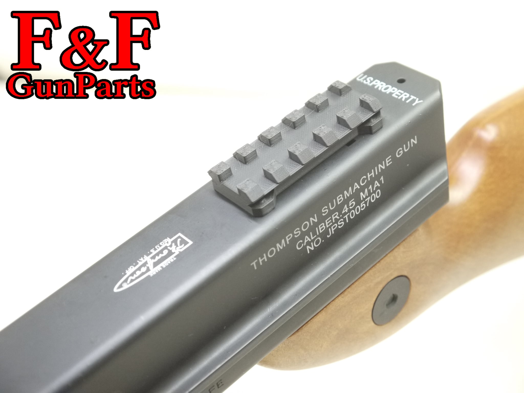 東京マルイ/CYMA トンプソンM1A1対応 20mmトップレール | F&F 東京マルイ/CYMA トンプソンM1A1対応 20mmトップレール | F&F