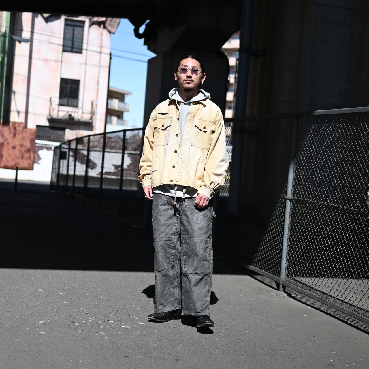 ANACHRONORM(アナクロノーム)PIGMENT DYED DUCK PAINTER PANTSコーディネート