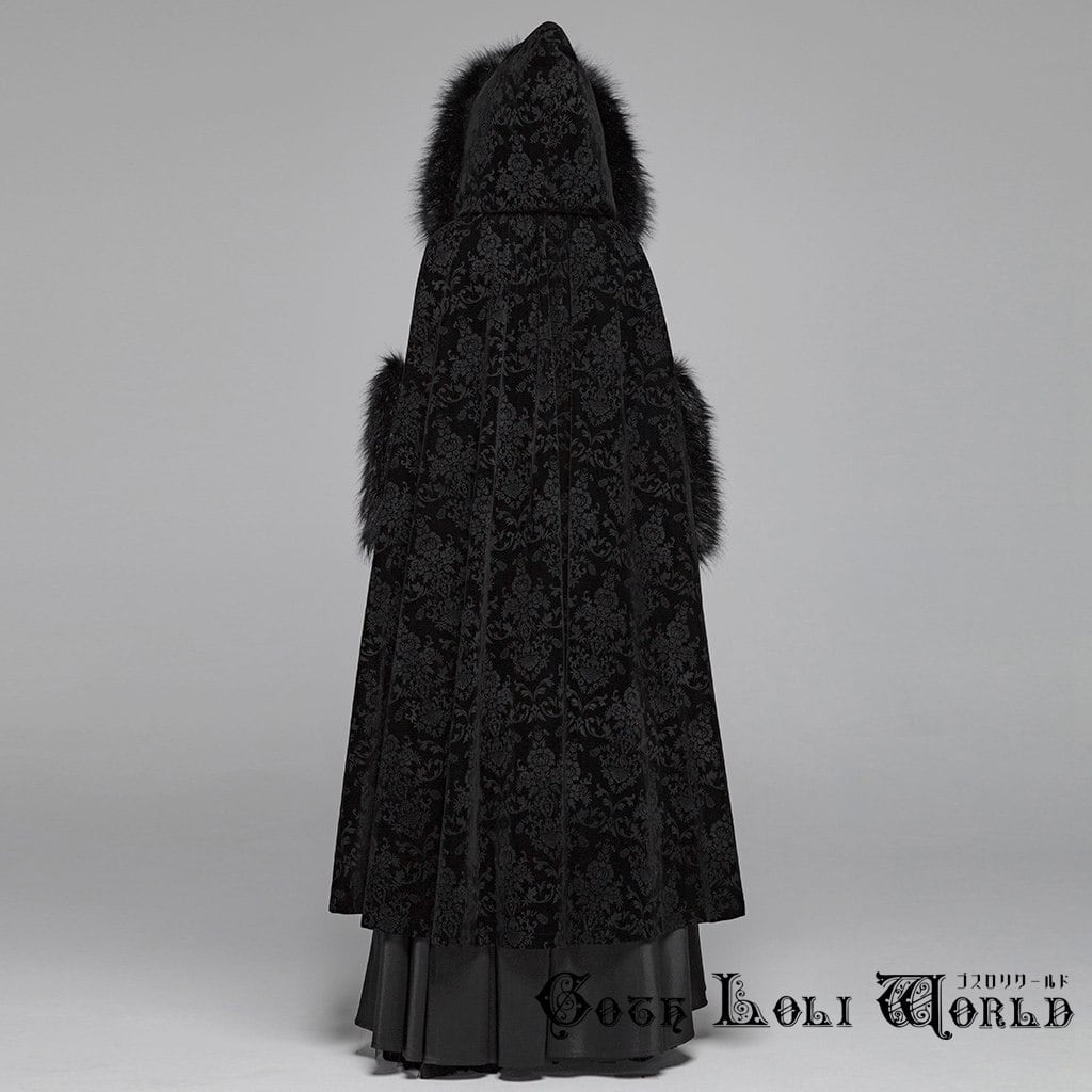 即納/送料無料】WY-1038DPF-BK ゴージャスジャガードクローク マント