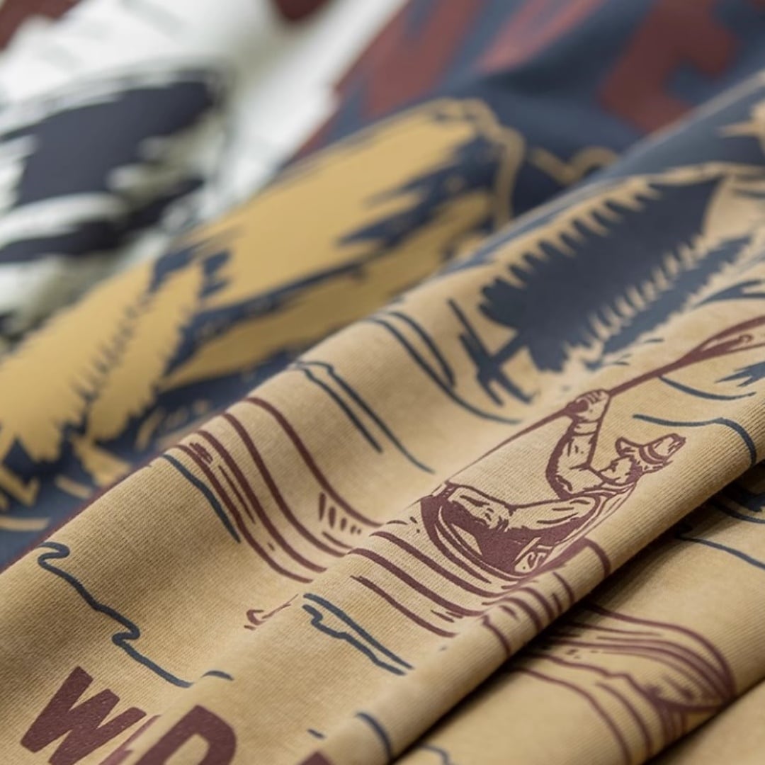 ヴィンテージワークスタイル グラフィックプリントTシャツ 3カラー