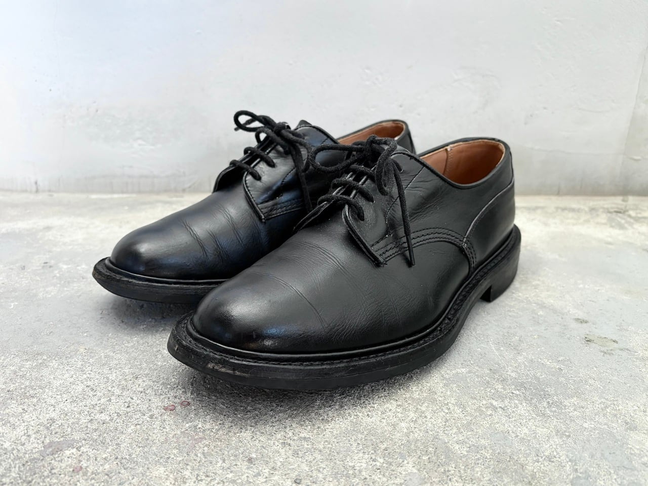 Tricker's WOODSTOCK Leather shoes BLACK MADE IN ENGLAND