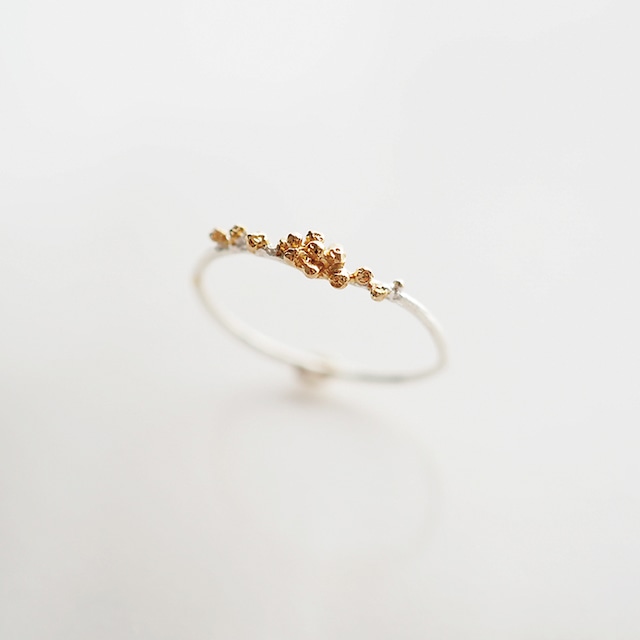ミモザのリング(silver×gold)