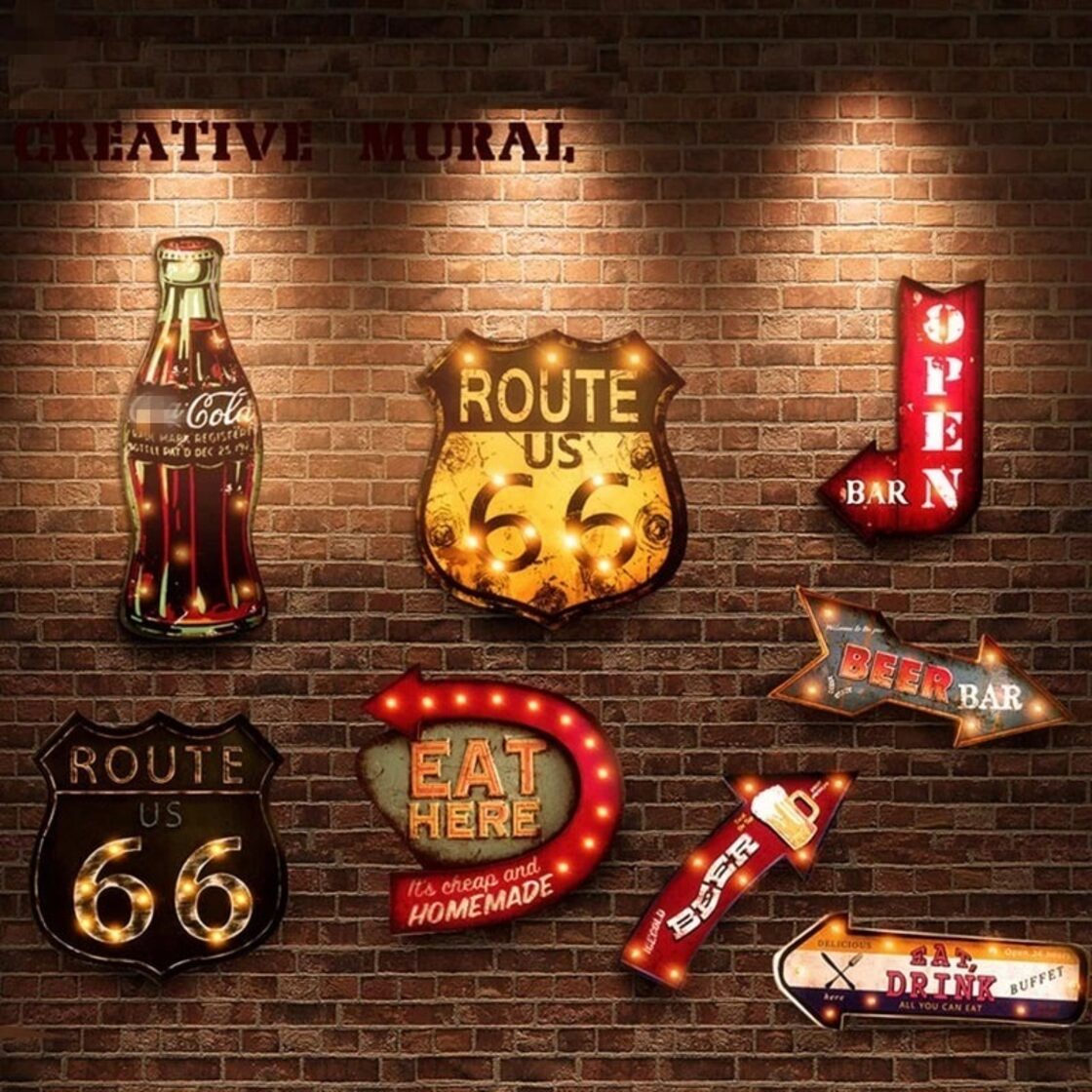 リモコン 特大 LEDライト ネオンサイン メタル 看板 ポップコーン 