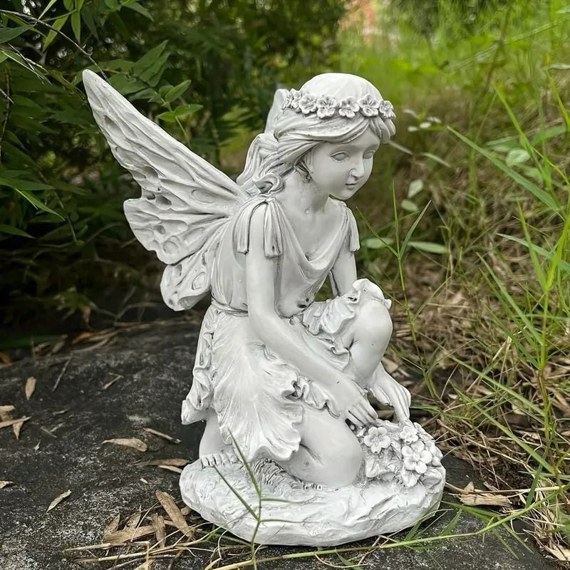ガーデン雑貨 置物 ガーデン かわいい オブジェ 天使 癒しグッズ ガーデニング雑貨 おしゃれ インテリア ガーデンオーナメント おしゃれ 庭 ガーデン 飾り : ガーデニング ガーデン雑貨 置物 ガーデン かわいい