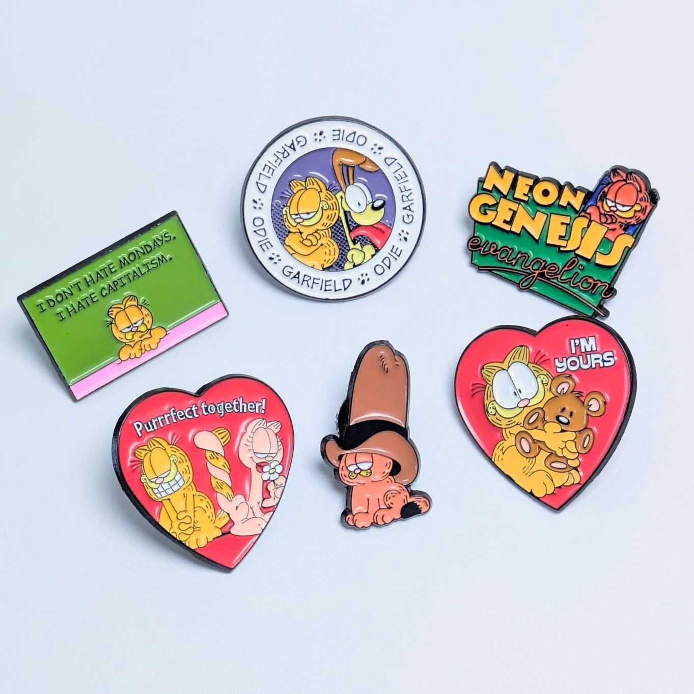 送料無料! ★ピンズ PINS★ピンバッジ 【 Garfield (ガーフィールド) 】6P SET 〚アメリカン雑貨 アメトイ〛
