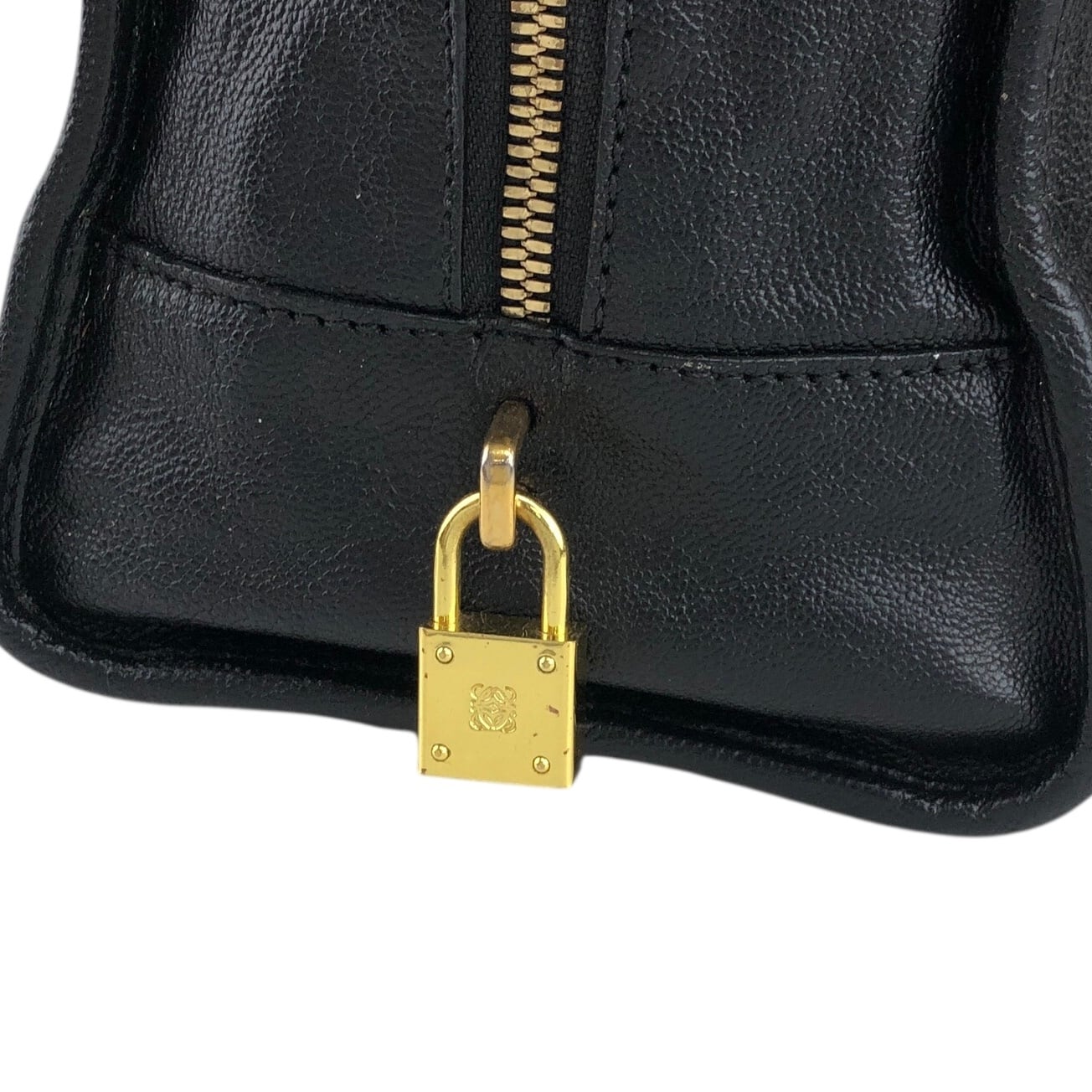 LOEWE ロエベ アマソナ28 ハンドバッグ ブラック アナグラム レザー