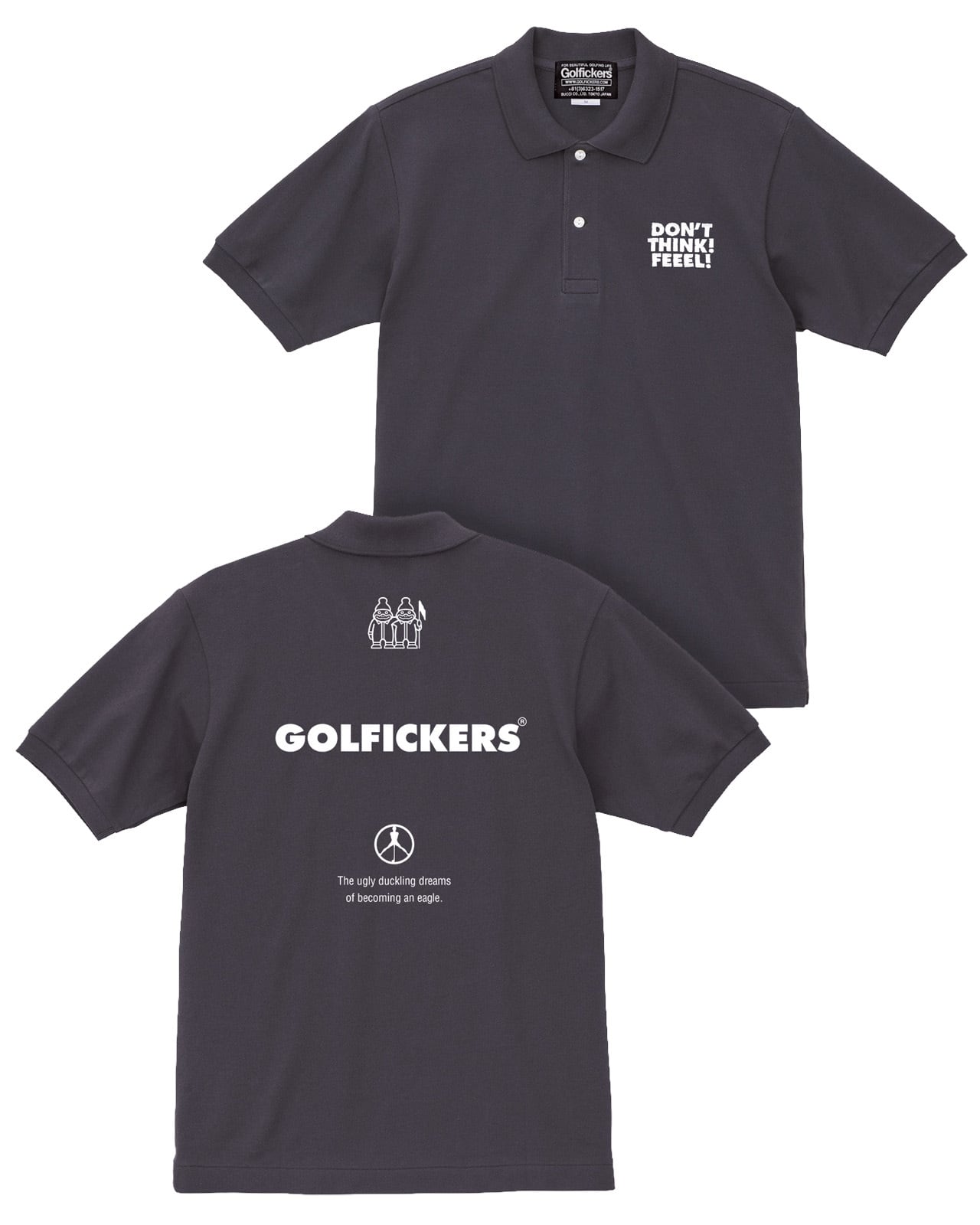 HOLE 665] 鹿の子ポロシャツ -Dark Gray- ☆予約商品 | Golfickers