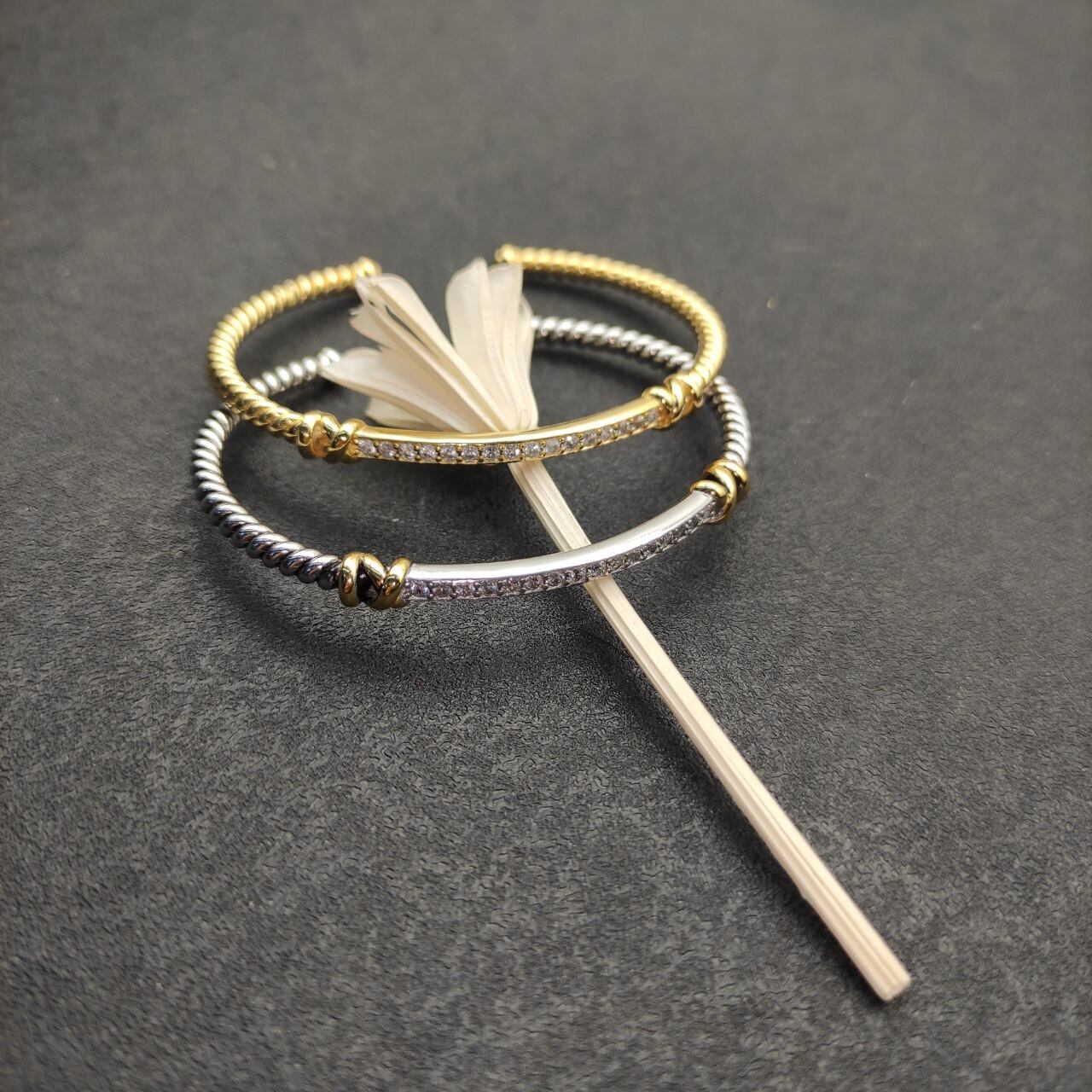 David Yurman ブレスレット シルバー ゴールド ロープデザイン David Yurman ブレスレット シルバー ゴールド ロープデザイン