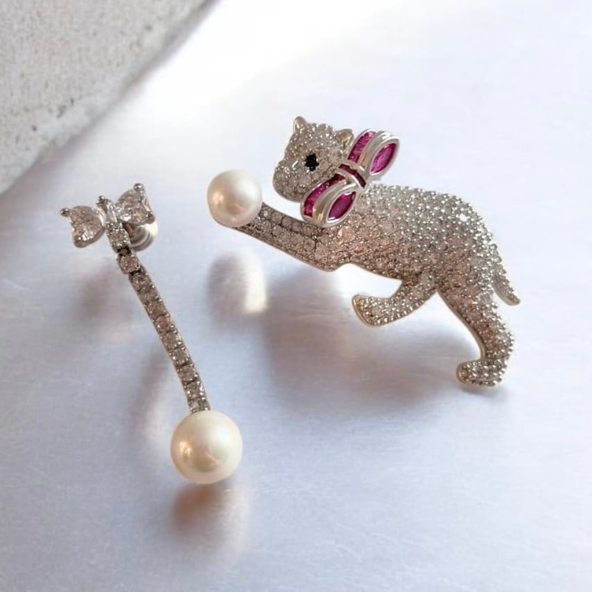 キャットパール ( ピアス / イヤリング )