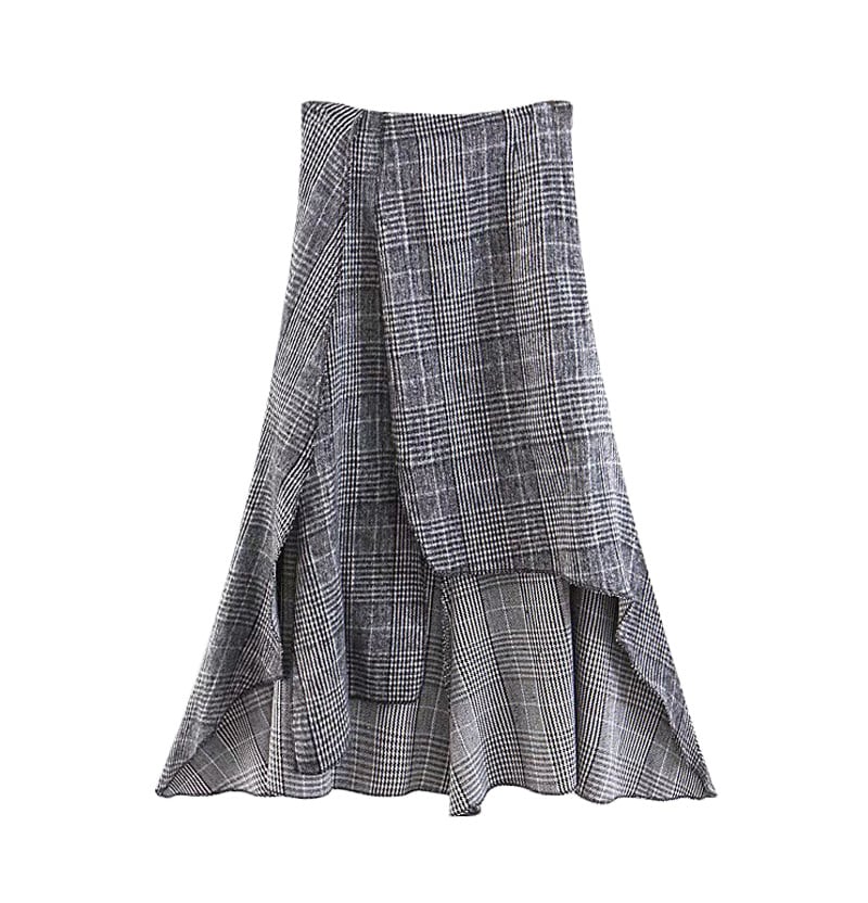新品☆フレアチェックスカート 楽天市場】チェック柄切替スカート スカート レディース