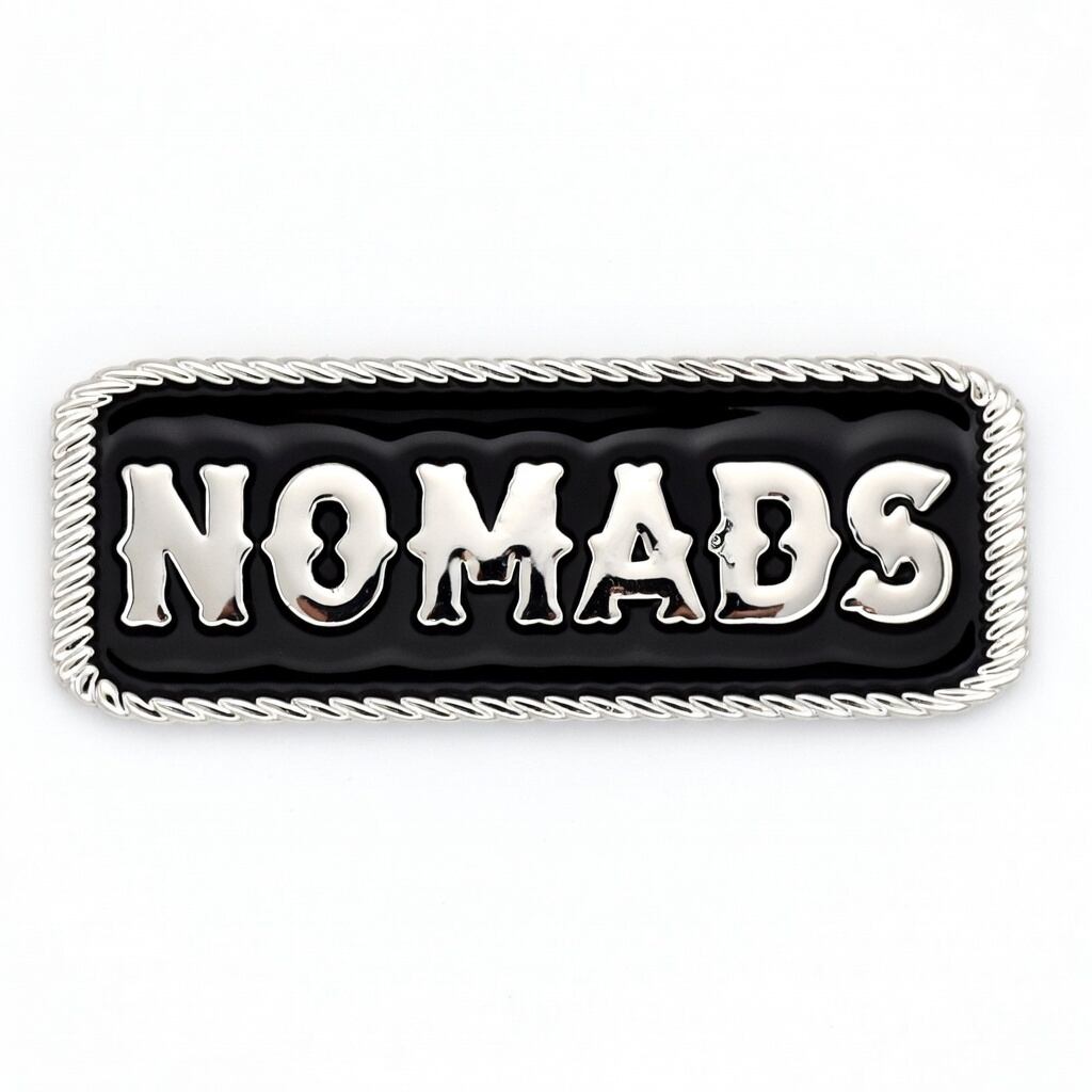 USA オートバイ バイカー モーターサイクルクラブ MC ピンバッジ ロングピン仕様 オリジナル NOMADS : BCMP-016