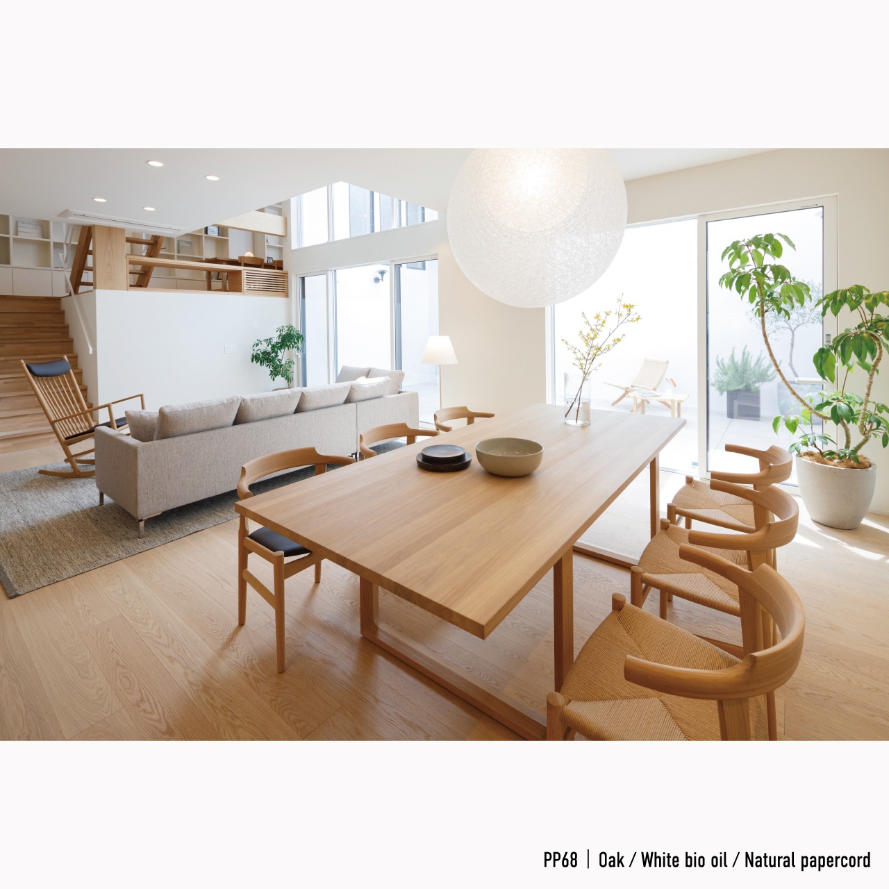 PP68 FINAL CHAIR / Ash Soap / Natural papercord / SH44cm 