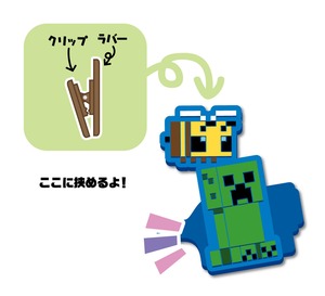 MINECRAFT マインクラフト ラバークリップ2 【1BOX8箱入り】  / エンスカイ