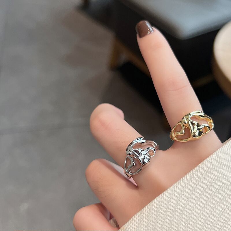 欧米風 不規則 S925リング 指輪