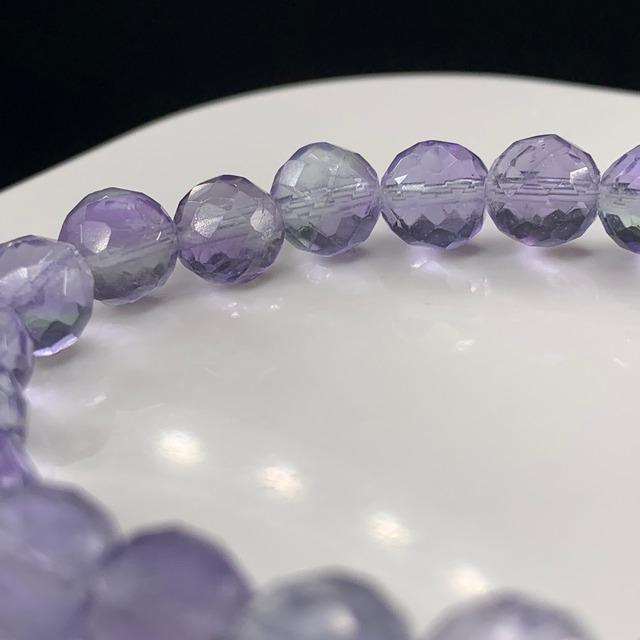 b156 1点のみ ブルーパープルカットフローライトブレスレット