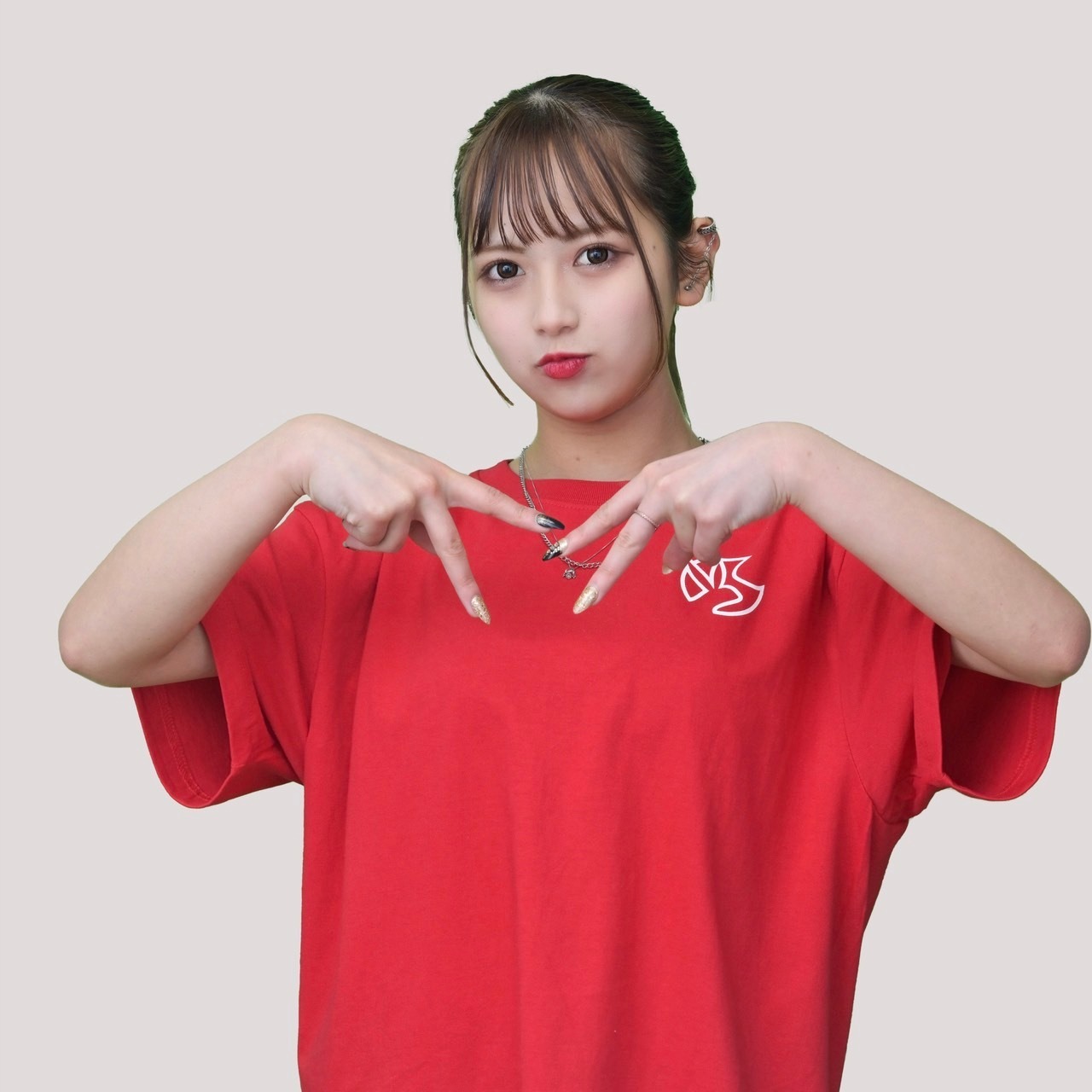 One point Icon T-shirt(Rose red)