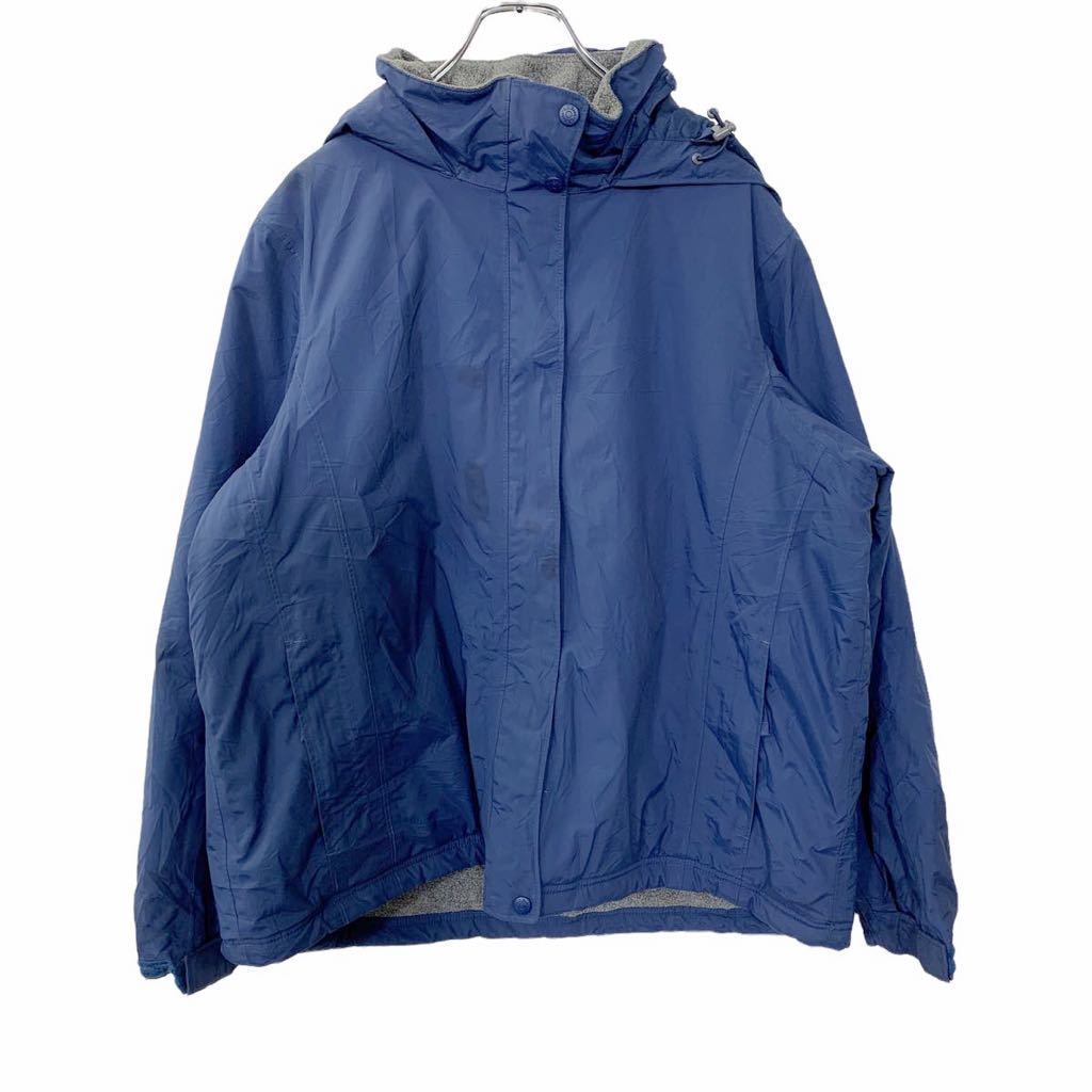 ★美品エルエルビーン【usa製】ナイロンフーデッドジャケットwomensM L.L.Bean マウンテンパーカー・ジャケット レディース XLサイズ