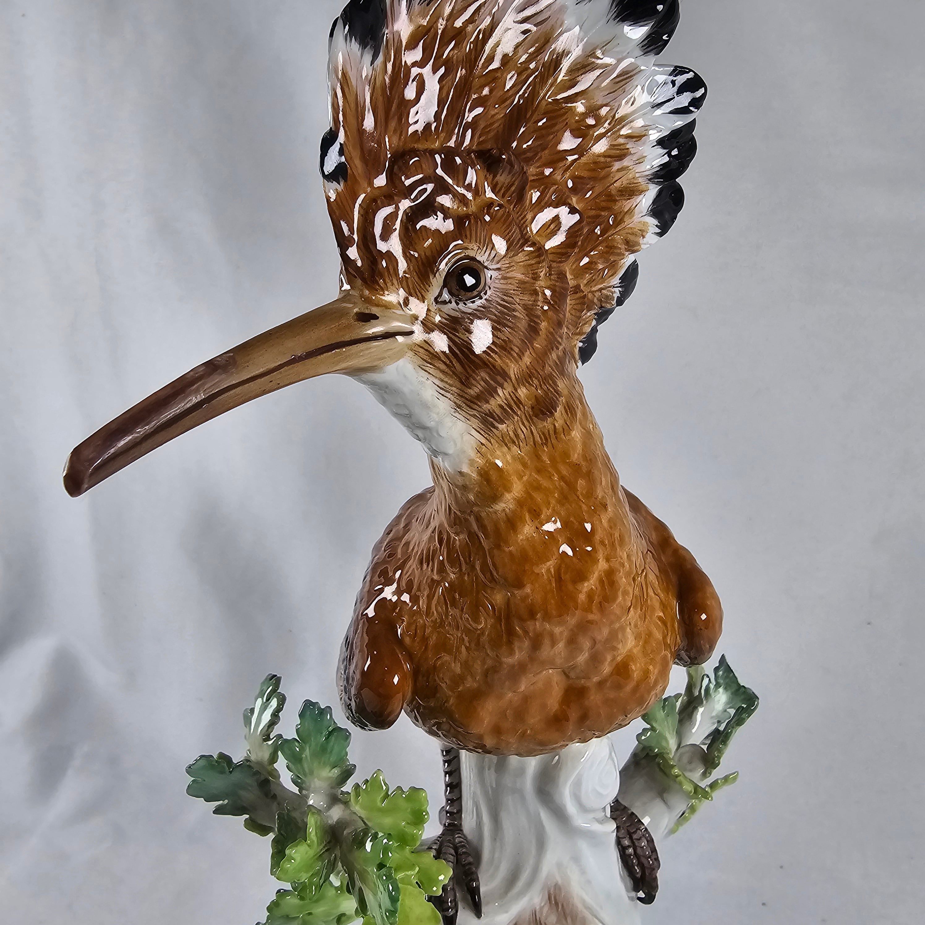 【1級品】マイセン ケンドラー作 ヤツガシラ 大型33cm フィギュリン 極希少】マイセン フィギュリン ヤツガシラ 鳥 ケンドラー 名作 77072