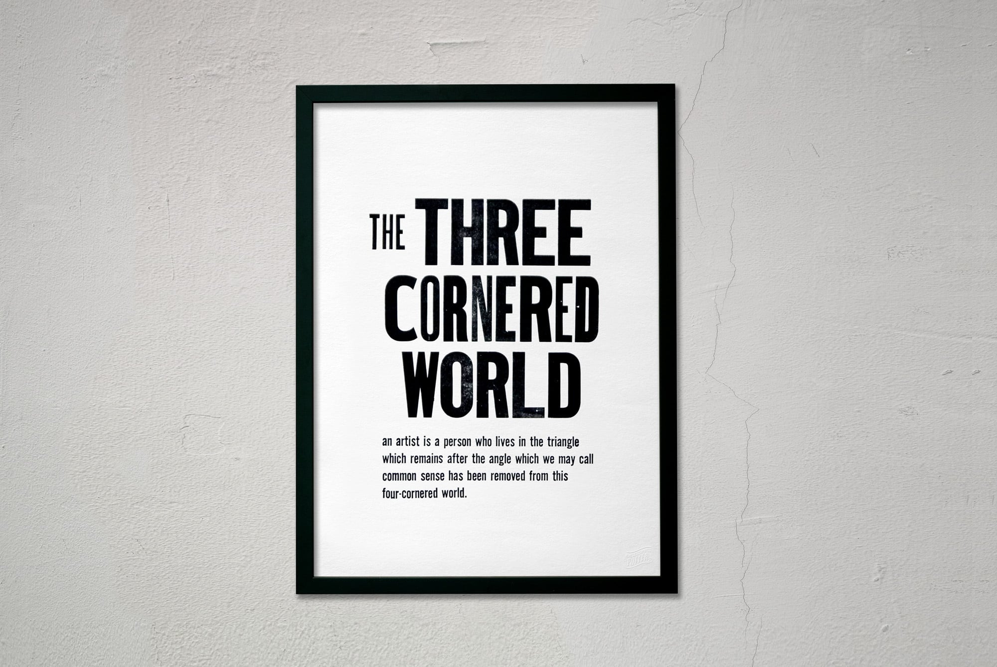 草枕「THE THREE CORNERED WORLD」 | NINE LETTERPRESS