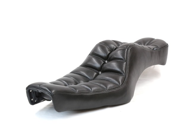 04-upスポーツスター専用キング＆クイーン ナロー チョッパーシート［ボックス＆ボタン］Leahter/本革　(ss2u04)