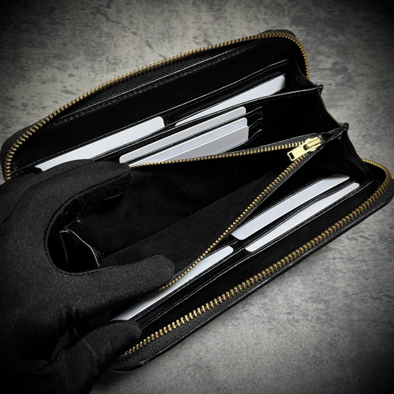 スタースティングレイ 長財布 エイ革 一枚革 ガルーシャ カイラギ 梅花