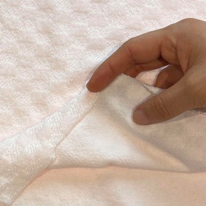 ★TB195◆2m◆綿100%パイルニット生地◆ライトいちごミルク