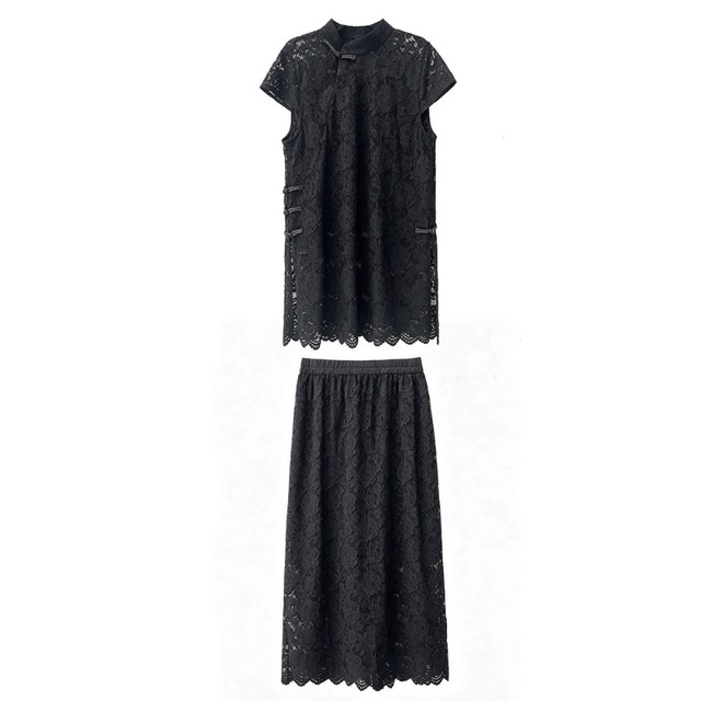 Lace china button set-up C1556