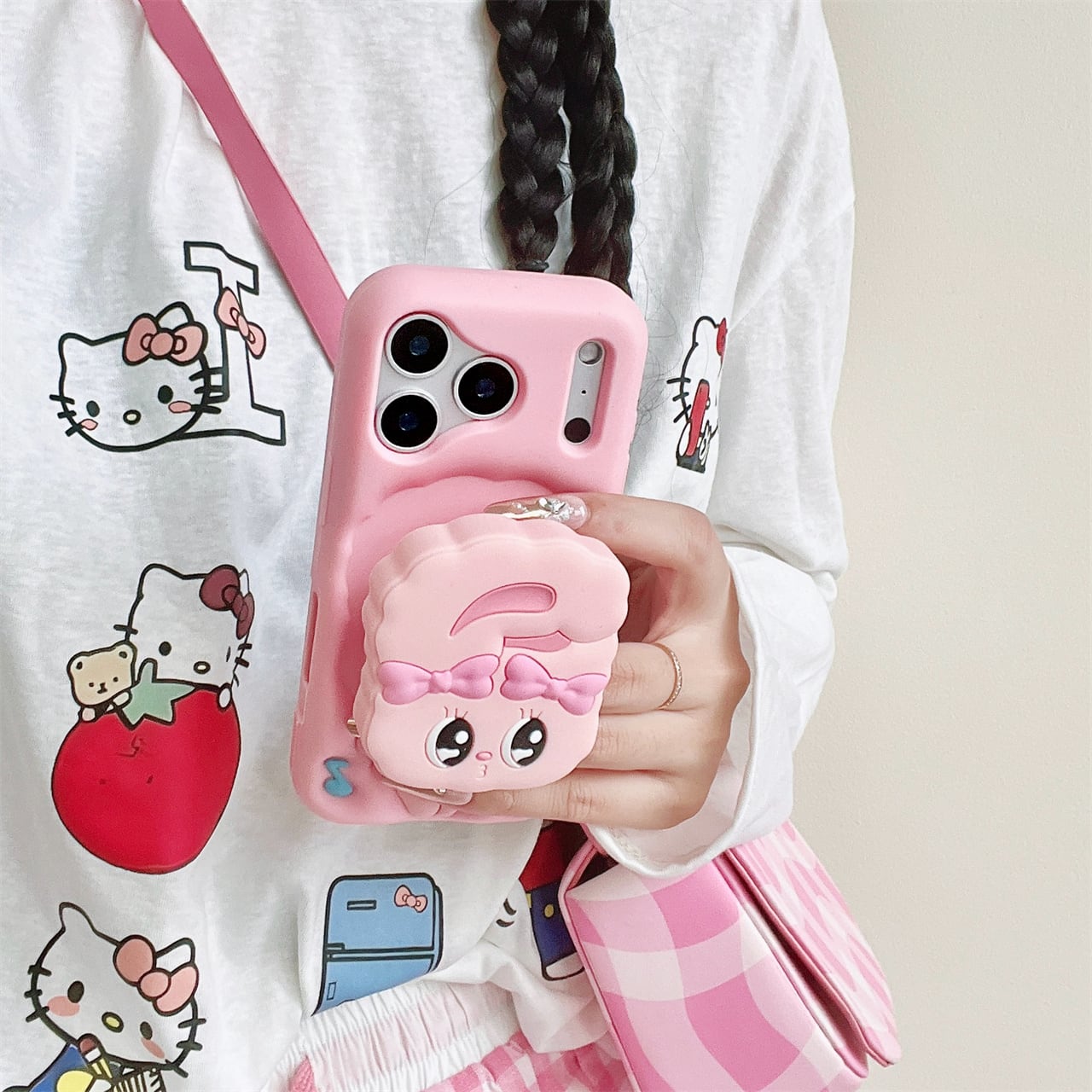 ピンクのうさぎ iPhone 17 16 15 14 13 ケース かわいい シリコン