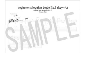 初心者ソロギター・オリジナル練習フレーズ７選　「Beginner’s solo guitar short etude Ex.1~7」