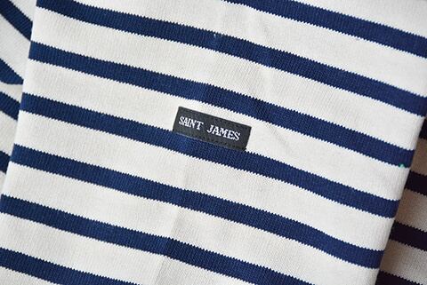 セントジェームス SAINT JAMES ボーダーシャツ(OUESSANT)ECRU/MARINE
