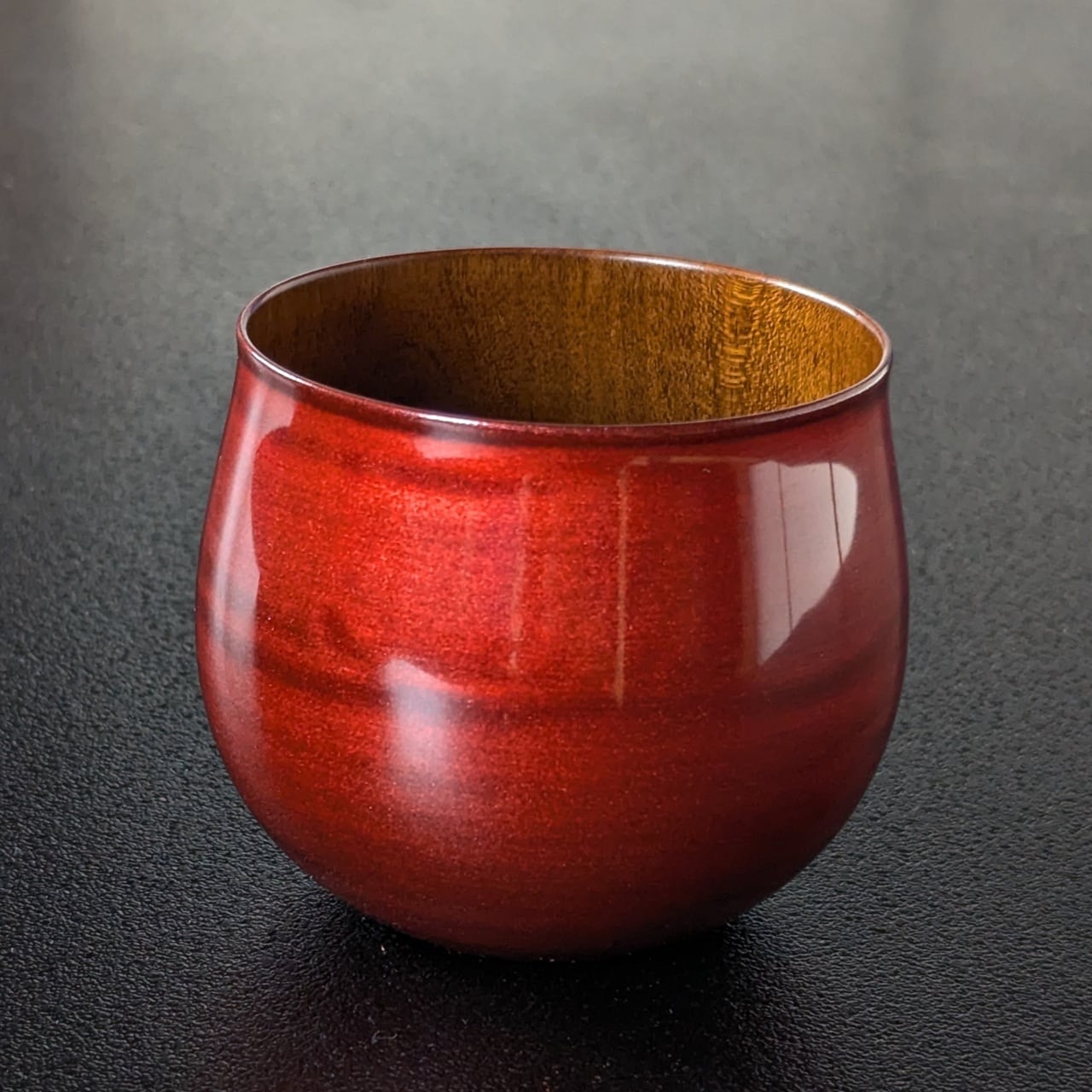 【新品未使用】【大幅値引】石川漆宝堂 山中漆器 桜カップThin 朱塗&黒塗ペア 山中塗 Shizuku カップ 桜 | 創作漆器 金沢わこう
