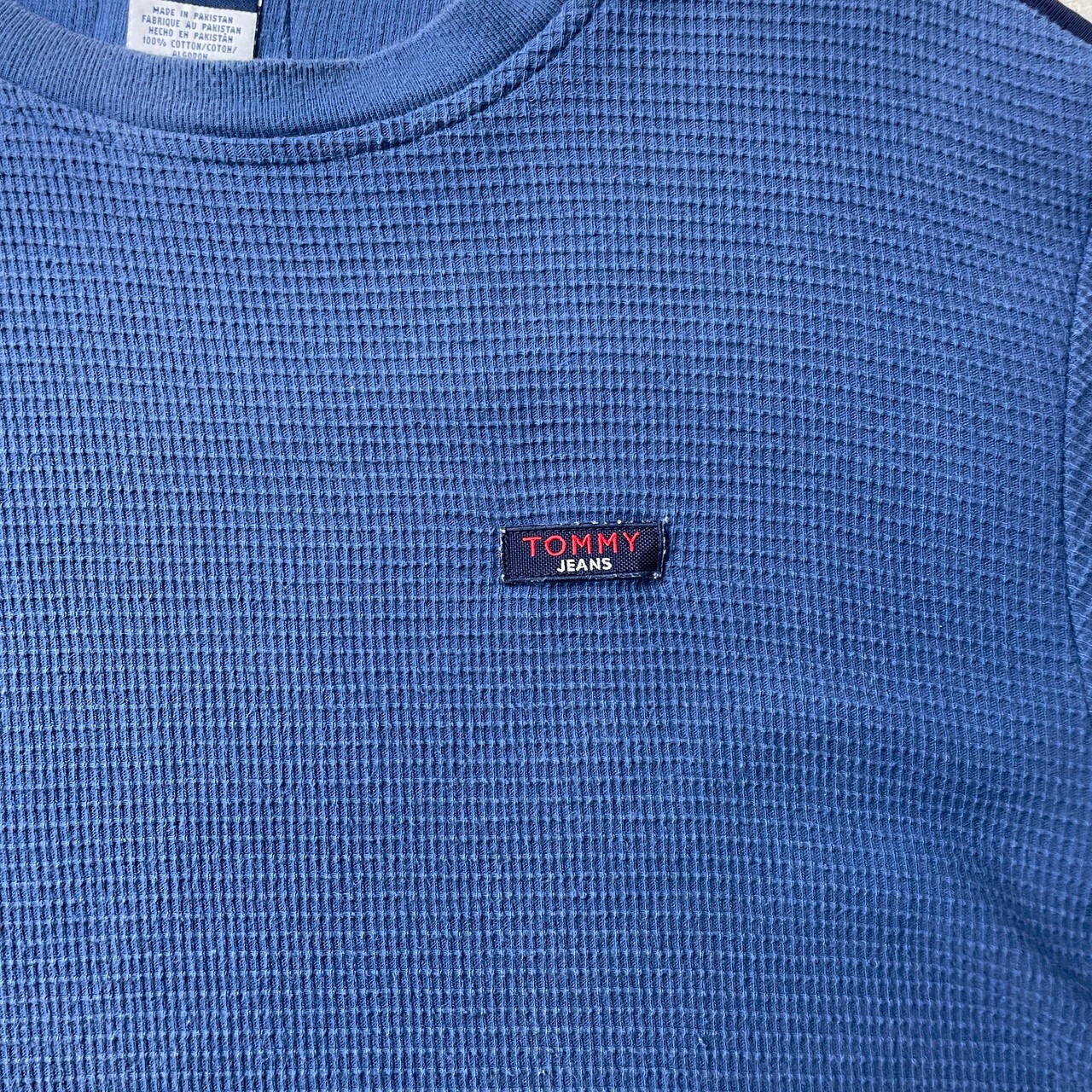 TOMMY JEANS トミージーンズ サーマル ワッフル ロングTシャツ ロンT 