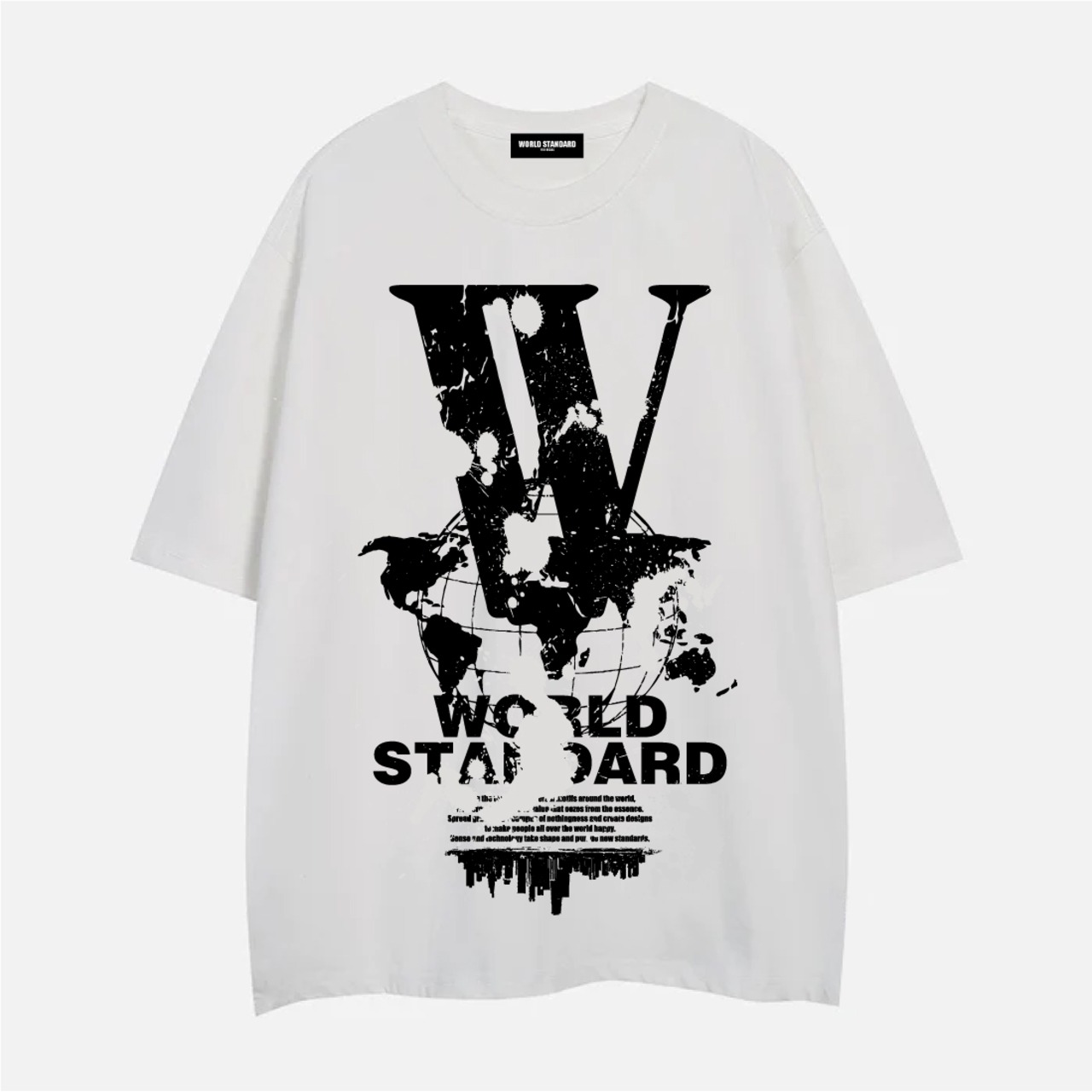 WORLD STANDARD/クルーネックプリントTシャツ/WSHT-092