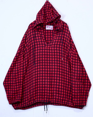 【Caka act2】90’s Buffalo Check Vintage Skipper Pullover Hoodie