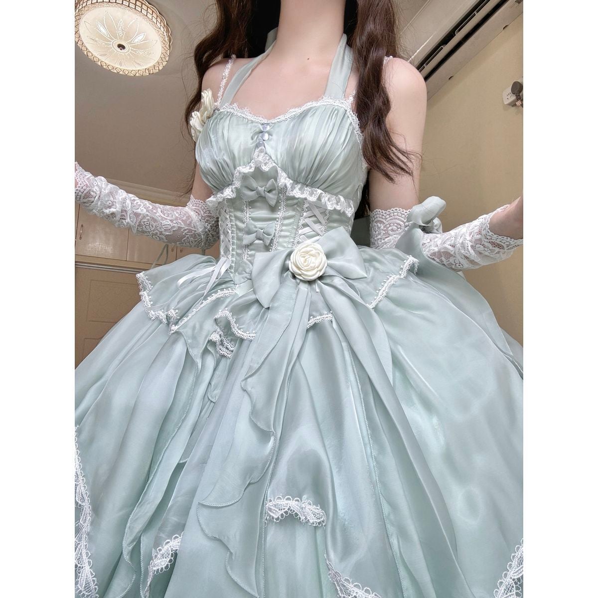 秘密の庭のローズプリンセス・レースアップドレスセット | Maiden's Rêve