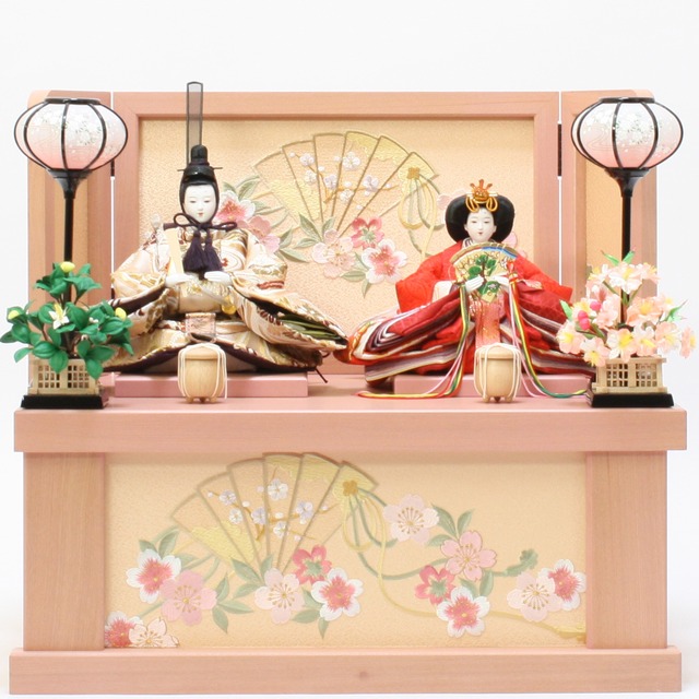 雛人形｜ひな人形｜初節句｜コンパクト｜おしゃれ｜モダン｜インテリア｜プレミアム｜こだわり｜おすすめ｜作家｜収納《商品名》衣装着親王飾り　収納　小三五　みゆうピンク〔商品コード〕30317-0102